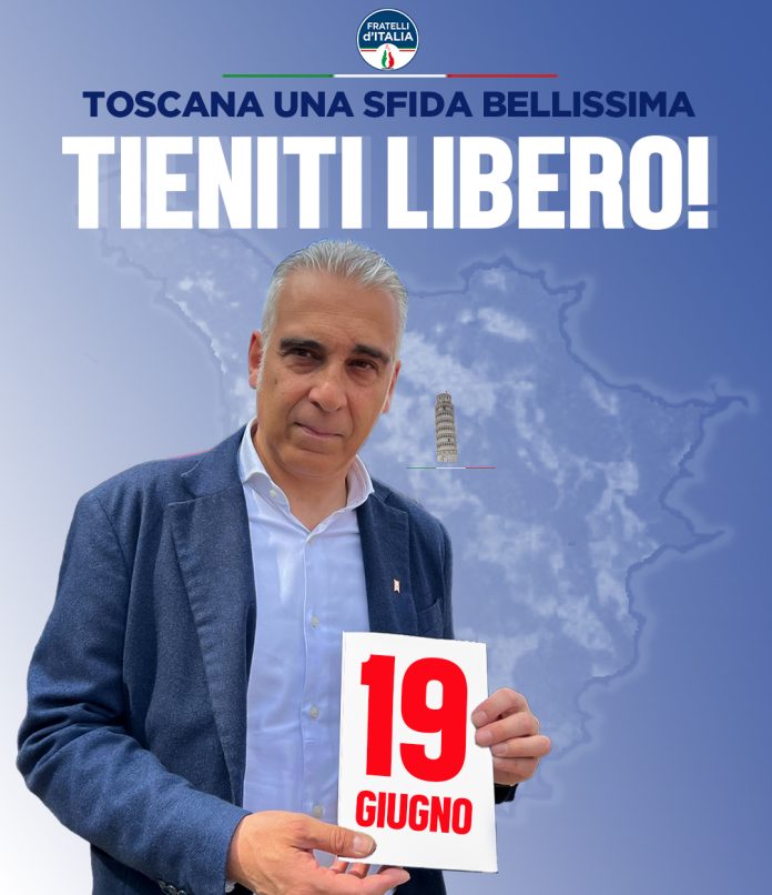 diego petrucci fratelli d'italia toscana una sfida bellissima 19 giugno 2025